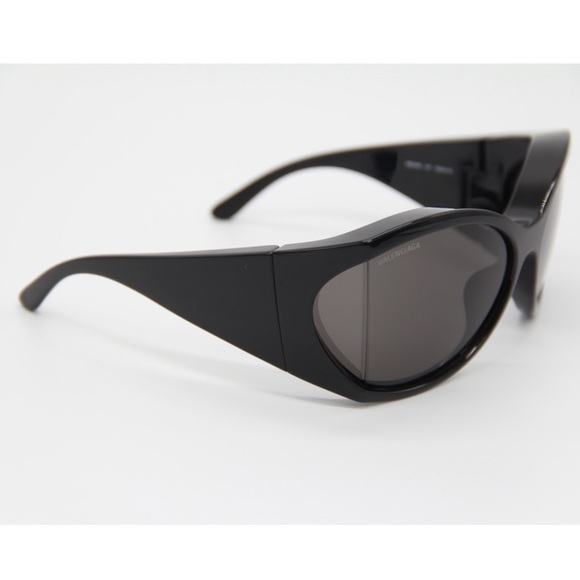NEW BB0154S 001 BALENCIAGA OVERSIZED UNISEX SUNGLASSES  BB 0154S BLACK - Picture 9 of 13